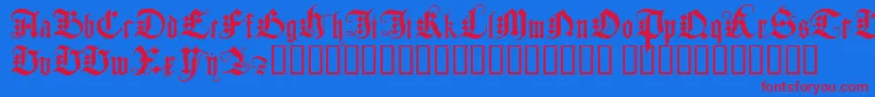 JGJDG    Font – Red Fonts on Blue Background