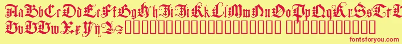 JGJDG    Font – Red Fonts on Yellow Background