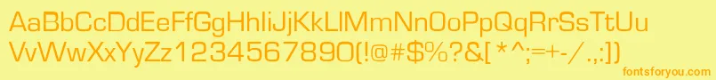 Ft2 Font – Orange Fonts on Yellow Background