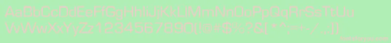 Ft2-fontti – vaaleanpunaiset fontit vihreällä taustalla