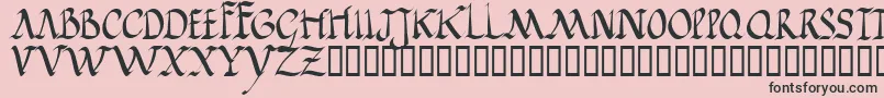 JGJRR    Font – Black Fonts on Pink Background