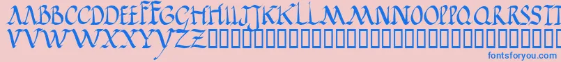 JGJRR    Font – Blue Fonts on Pink Background