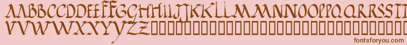 JGJRR    Font – Brown Fonts on Pink Background