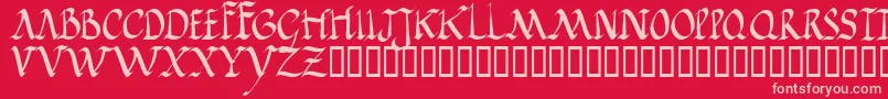 JGJRR    Font – Pink Fonts on Red Background