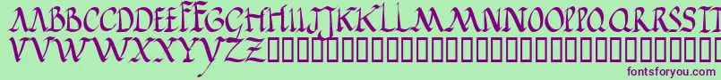 JGJRR    Font – Purple Fonts on Green Background