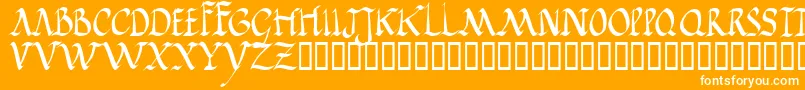 JGJRR    Font – White Fonts on Orange Background