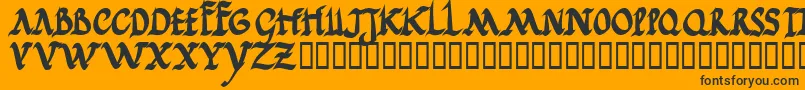 JGJRRB   Font – Black Fonts on Orange Background