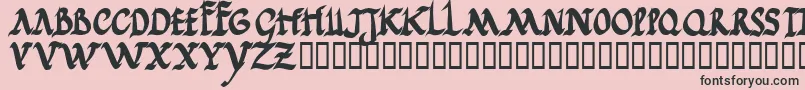 JGJRRB   Font – Black Fonts on Pink Background