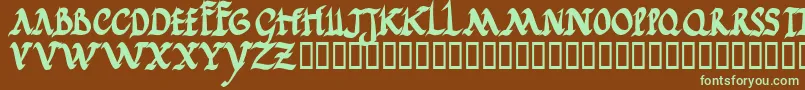 JGJRRB   Font – Green Fonts on Brown Background