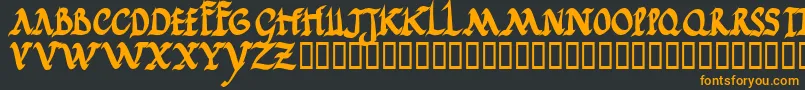 JGJRRB   Font – Orange Fonts on Black Background