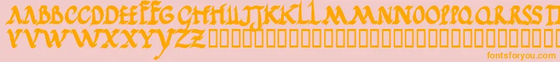 JGJRRB   Font – Orange Fonts on Pink Background