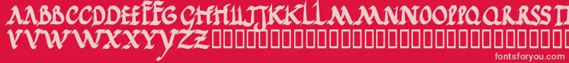 JGJRRB   Font – Pink Fonts on Red Background