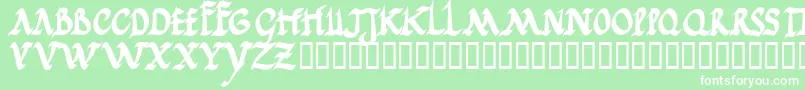 JGJRRB   Font – White Fonts on Green Background