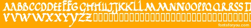 JGJRRB   Font – White Fonts on Orange Background