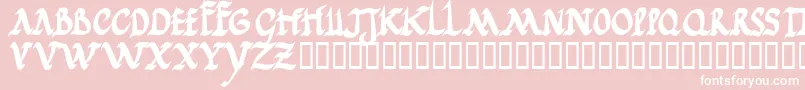 JGJRRB   Font – White Fonts on Pink Background