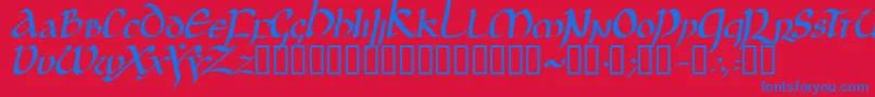 JGJUI   -Schriftart – Blaue Schriften auf rotem Hintergrund