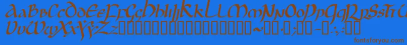 JGJUI    Font – Brown Fonts on Blue Background