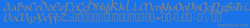 JGJUI   -fontti – harmaat kirjasimet sinisellä taustalla