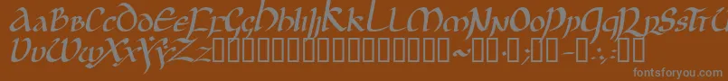 Шрифт JGJUI    – серые шрифты на коричневом фоне