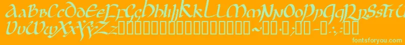 JGJUI    Font – Green Fonts on Orange Background