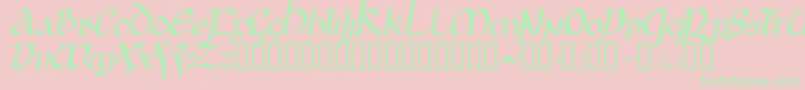 JGJUI    Font – Green Fonts on Pink Background