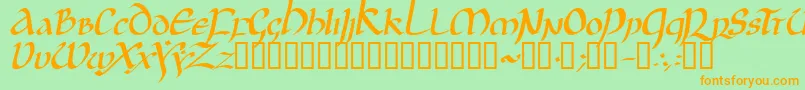 JGJUI    Font – Orange Fonts on Green Background