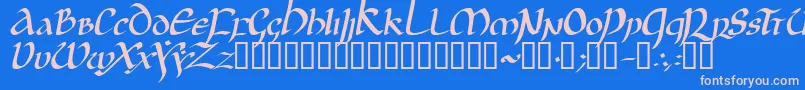 JGJUI    Font – Pink Fonts on Blue Background