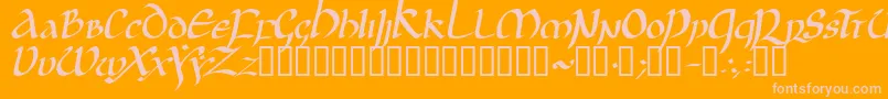 JGJUI    Font – Pink Fonts on Orange Background