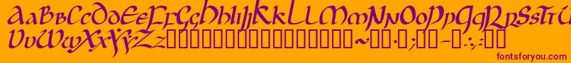 JGJUI   -fontti – violetit fontit oranssilla taustalla