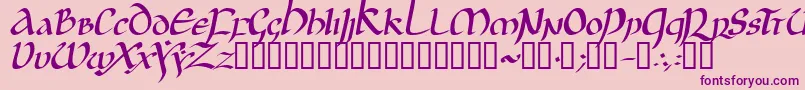 JGJUI    Font – Purple Fonts on Pink Background