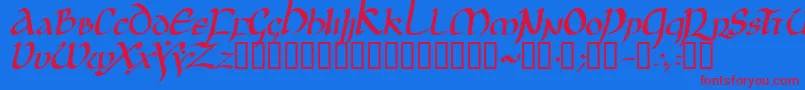JGJUI    Font – Red Fonts on Blue Background