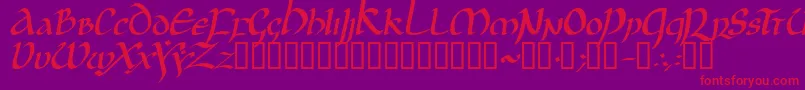 JGJUI    Font – Red Fonts on Purple Background