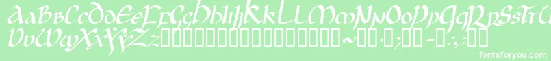 JGJUI    Font – White Fonts on Green Background