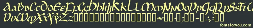 JGJUI    Font – Yellow Fonts on Black Background