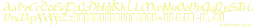 JGJUI    Font – Yellow Fonts on White Background