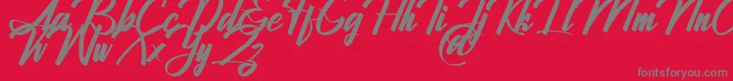 Jhanttan Personal Use Only Font – Gray Fonts on Red Background