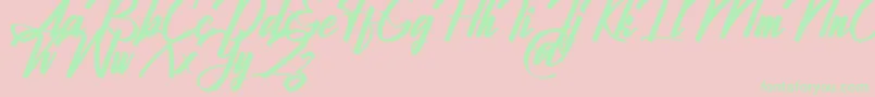 Jhanttan Personal Use Only Font – Green Fonts on Pink Background