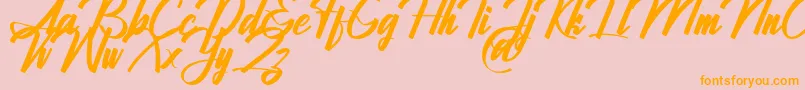 Jhanttan Personal Use Only Font – Orange Fonts on Pink Background