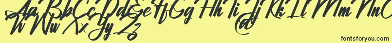 Jhanttan Personal Use Only Font – Black Fonts on Yellow Background