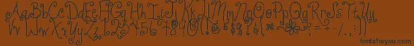 Jheri Curls Font – Black Fonts on Brown Background