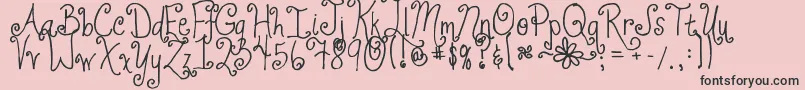 Jheri Curls Font – Black Fonts on Pink Background