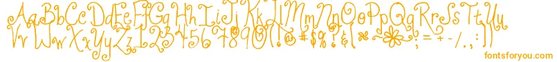 Jheri Curls Font – Orange Fonts on White Background
