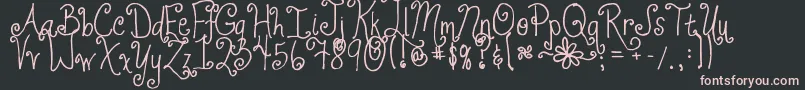 Jheri Curls Font – Pink Fonts on Black Background