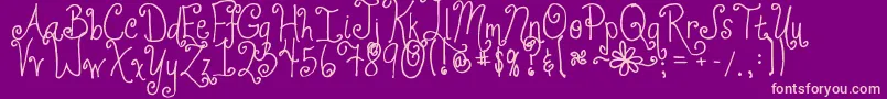 Jheri Curls Font – Pink Fonts on Purple Background