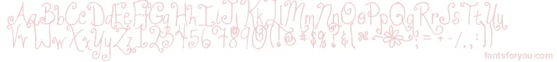 Jheri Curls Font – Pink Fonts on White Background