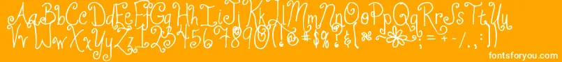 Jheri Curls Font – White Fonts on Orange Background