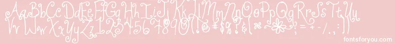 Jheri Curls Font – White Fonts on Pink Background