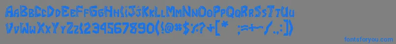 JI Burrito Font – Blue Fonts on Gray Background