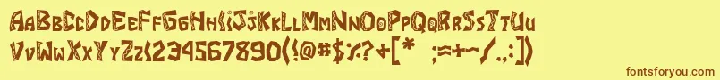 JI Burrito Font – Brown Fonts on Yellow Background