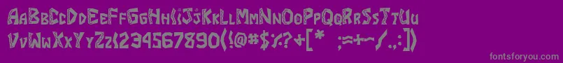 JI Burrito Font – Gray Fonts on Purple Background